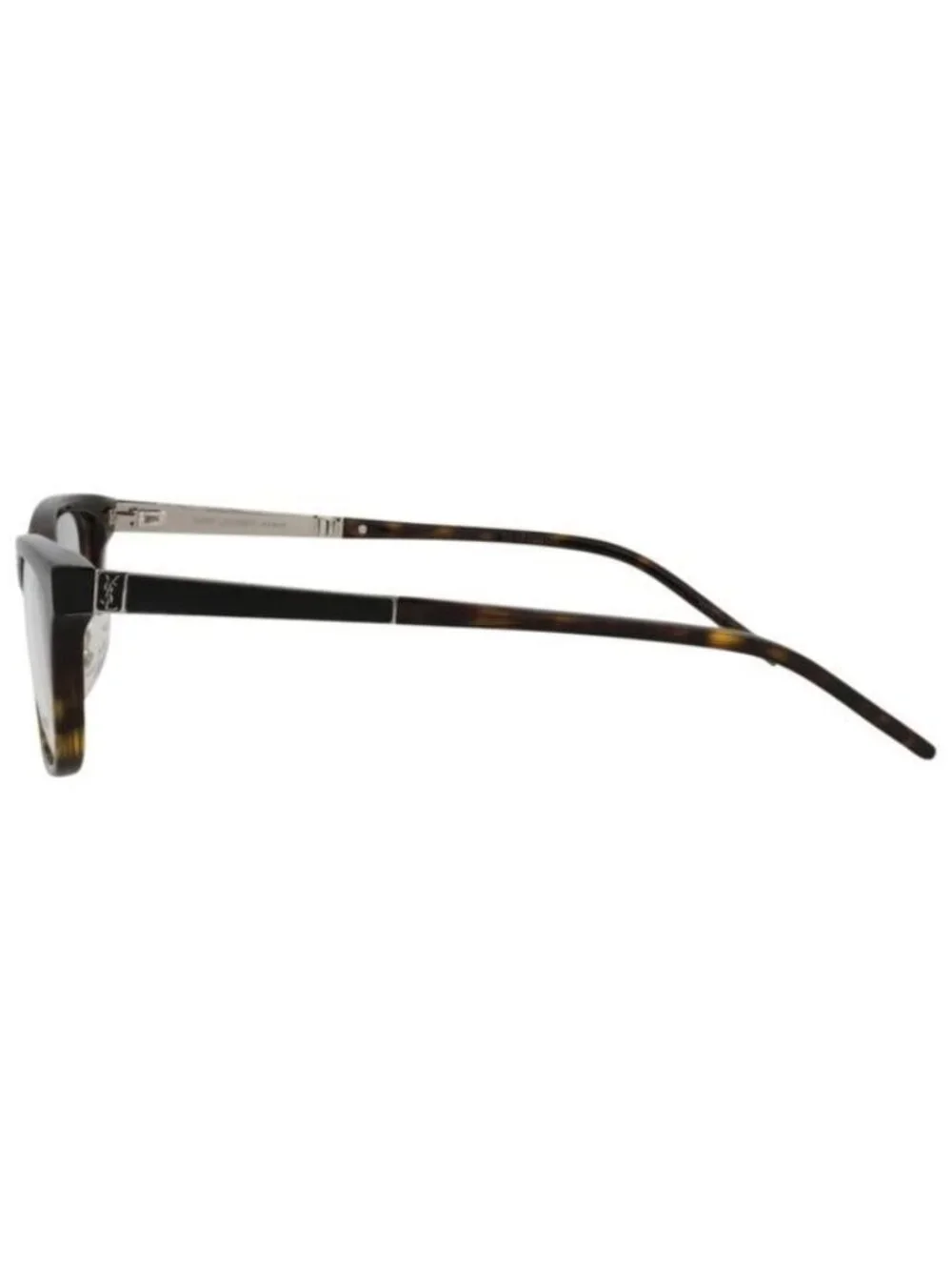 New Saint Laurent Womens Square/Rectangle Havana Silver Transparent Fashion Desi
